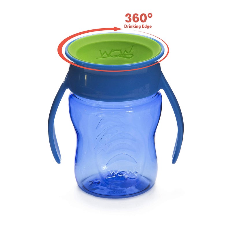 WOW GEAR Wow Cup for Baby 360 Trainer Sippy Cup, Blue, 7 oz / 207 ml - Image 2